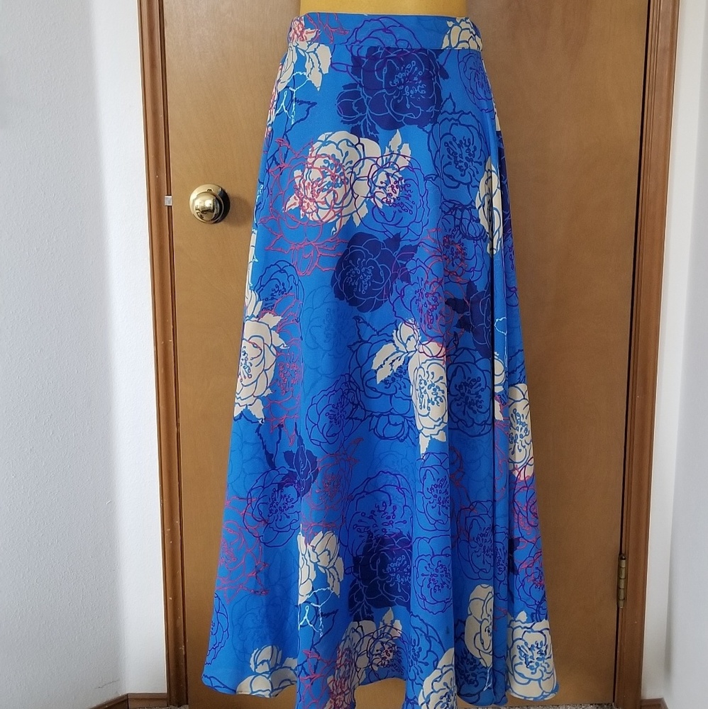 Long flowy floral skirt